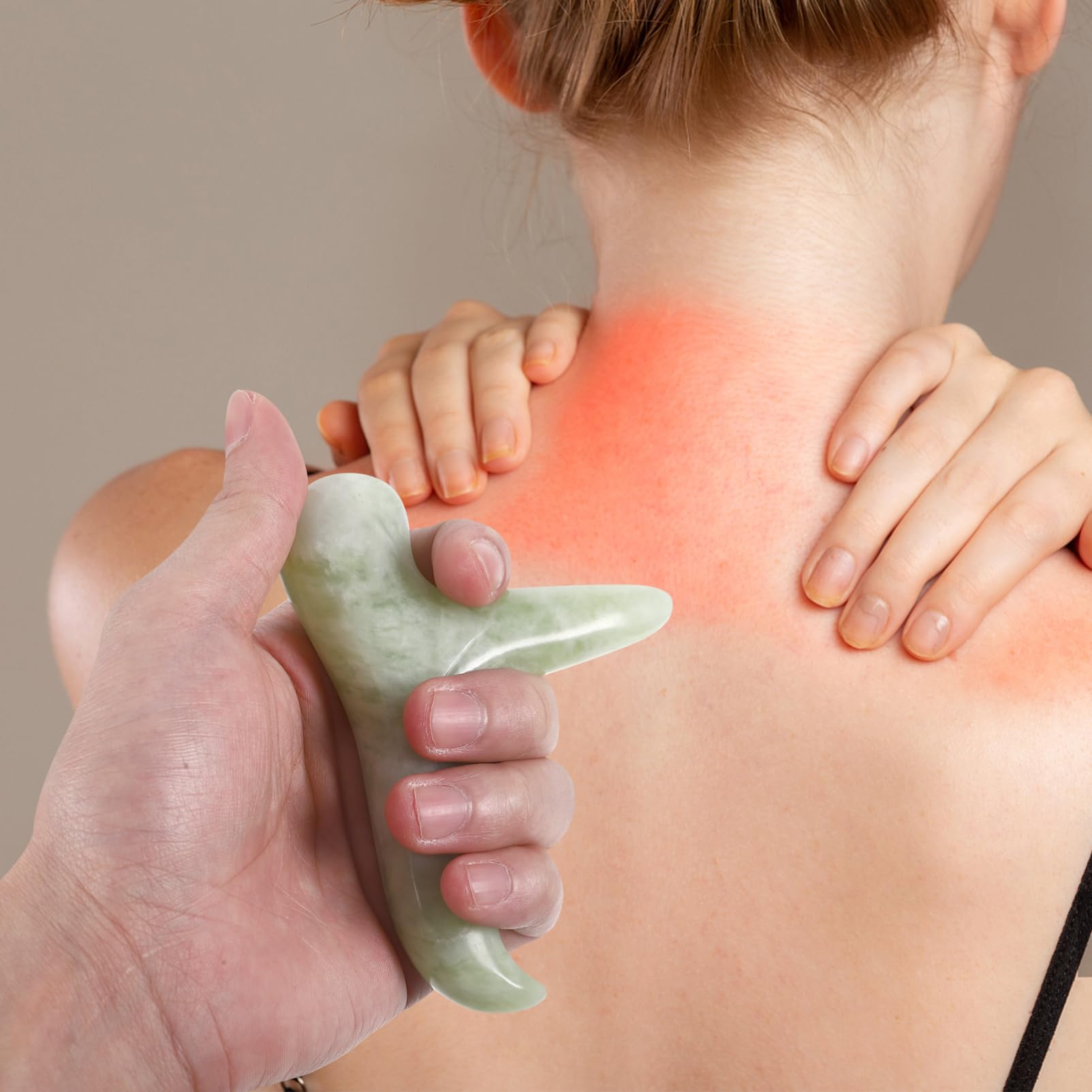 Healvian 4piezas Masajeador De Pies De Jade Herramienta Acupuntura y Reflexología Masajeador Manual Para Aliviar Dolores y Relajar Para y