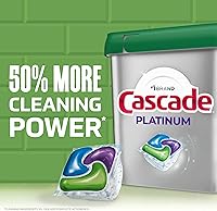 Vista 4 de Cascade Platinum Cápsulas para lavavajillas, detergente para lavavajillas, jabón detergente para platos, fresco, 12