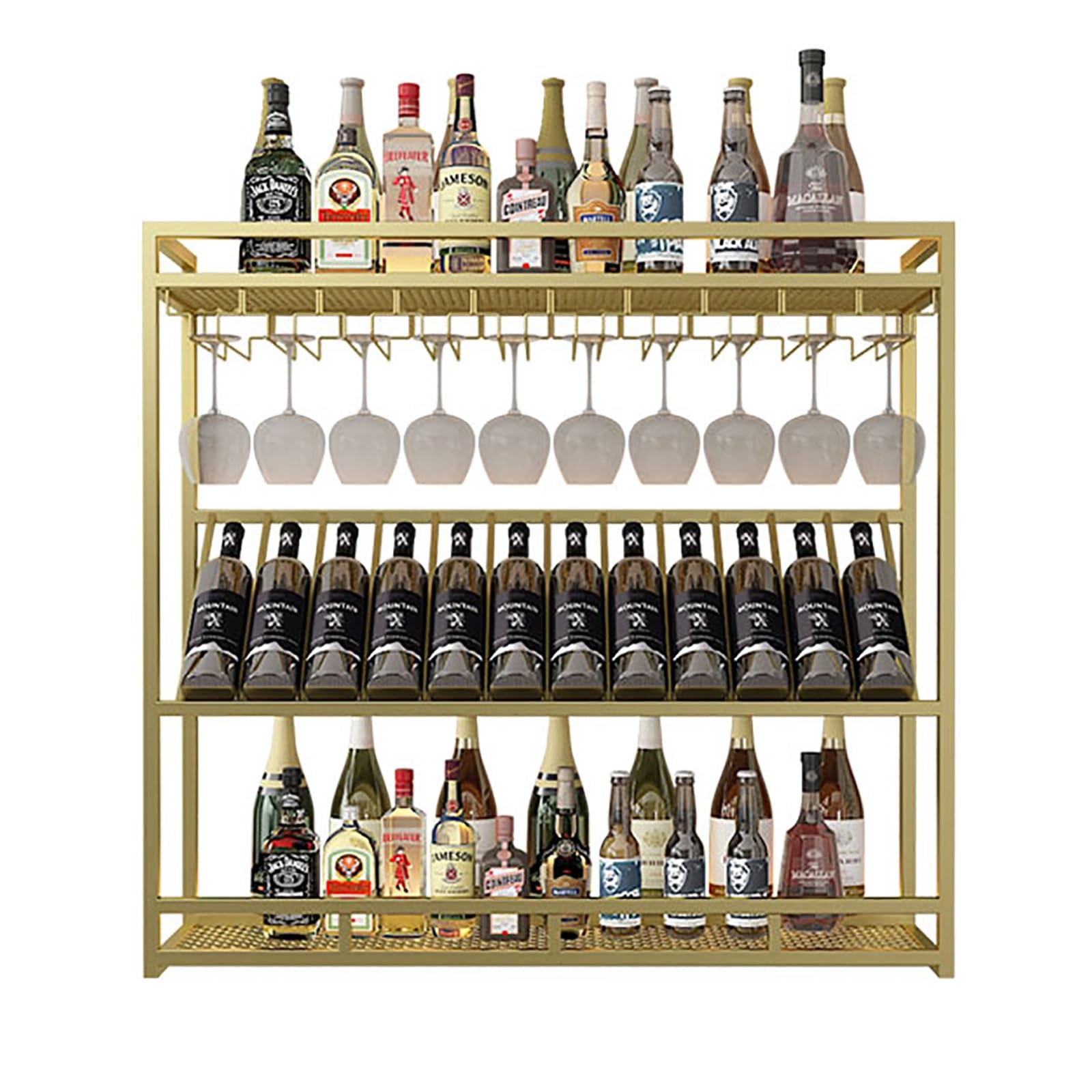 Support bouteille mural avec LED pour optimiser le rangement du bar