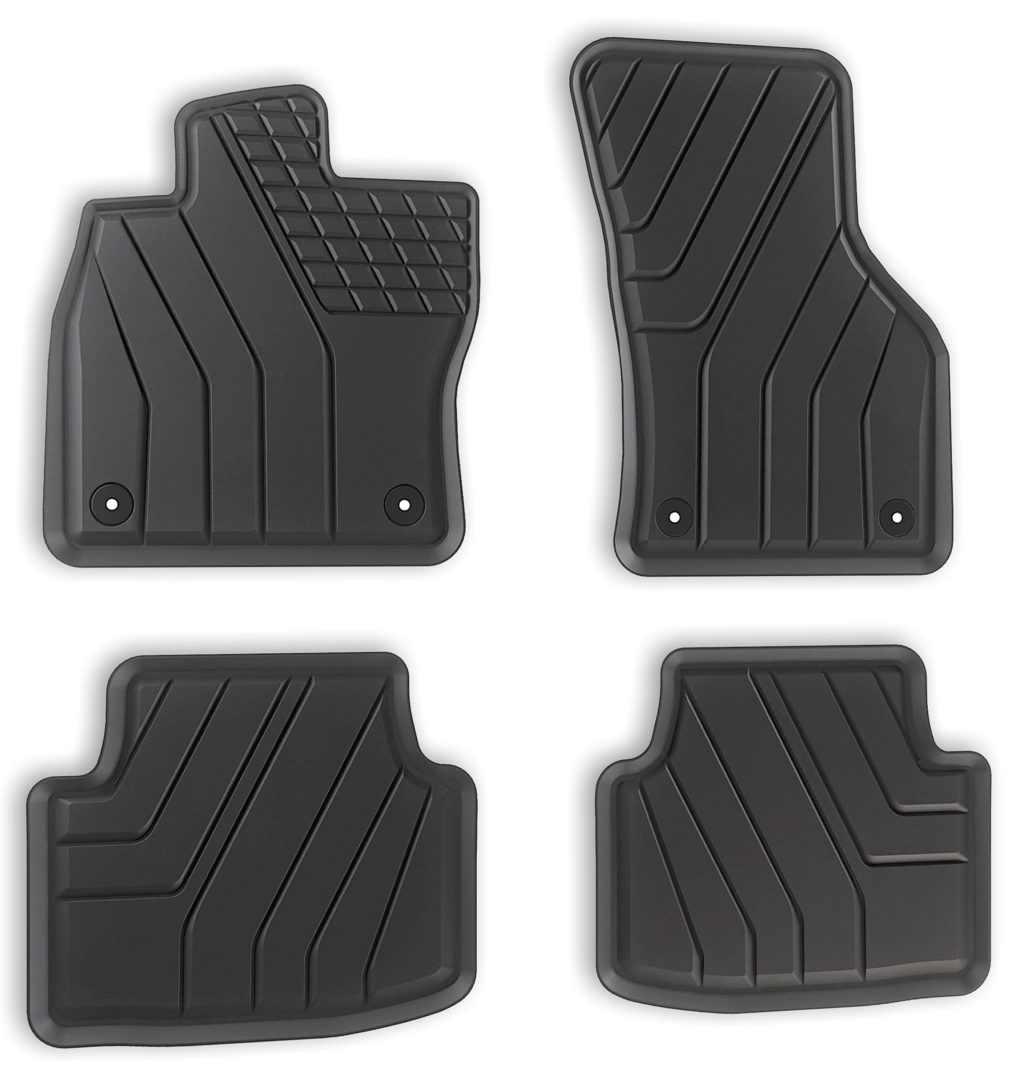 AD Gummifußmatten Set 4-teilig für Audi A3 8V, Seat Leon 5F, VW Golf 7 & 8