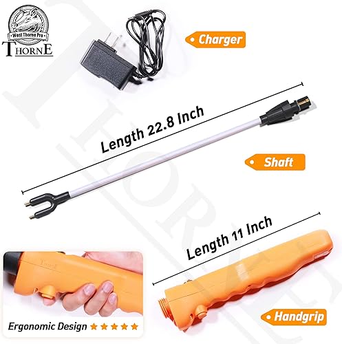 Vista 8 de Cattle Prod, el más nuevo palillo impermeable de la prod del ganado con la luz LED, producto eléctrico recargable del ganado, serie X