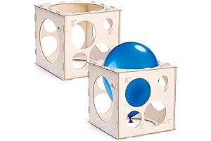 Frcctre 2 Pack 11 Holes Collapsible Wood Balloon Sizer Box Cube, 2-10...