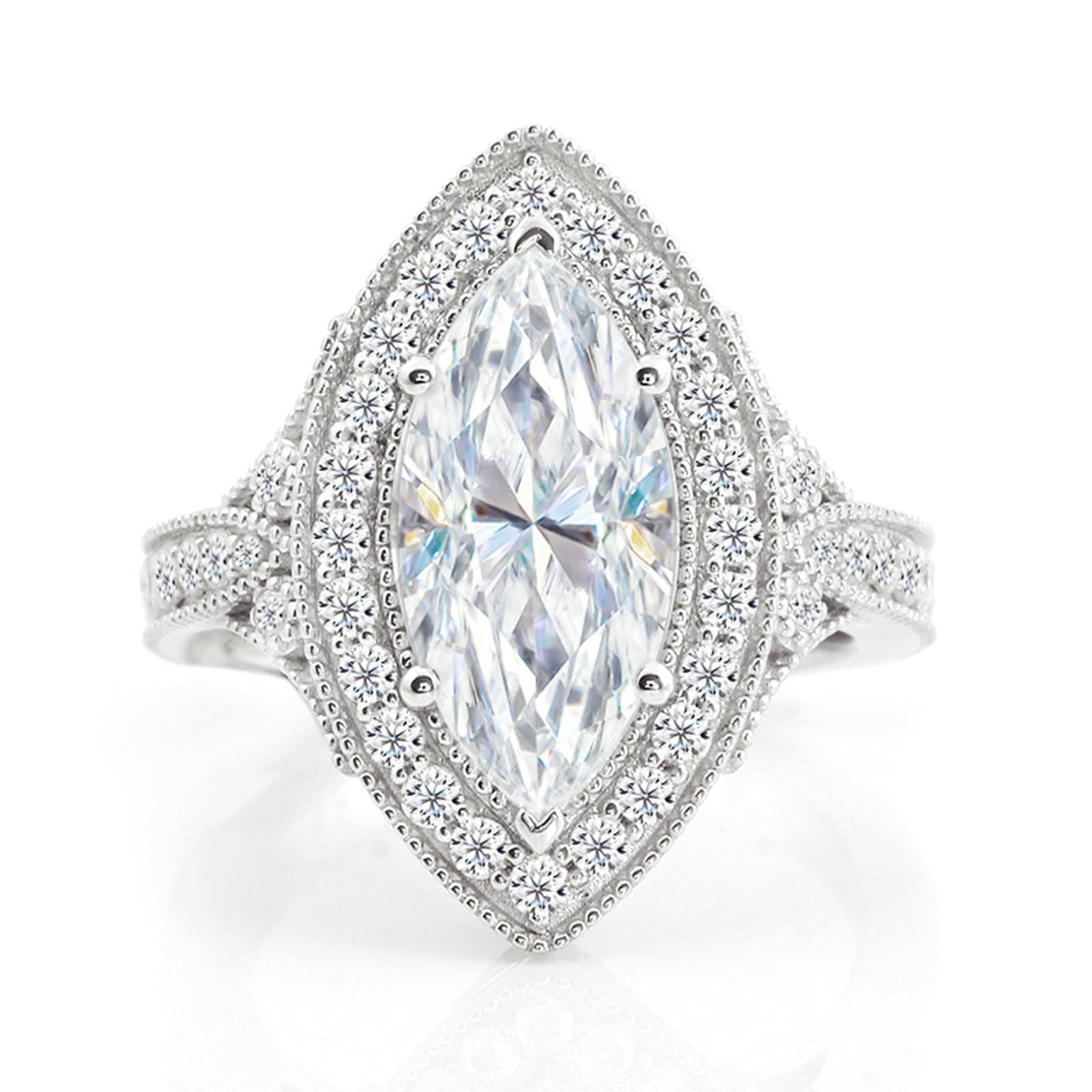 Beydodo Fedi nuziali 750 585 375 in vero oro da donna, con moissanite, anello di fidanzamento, senza nichel, misura 50-62, 62 (19.7), metallo prezioso Gemma, Moissanite