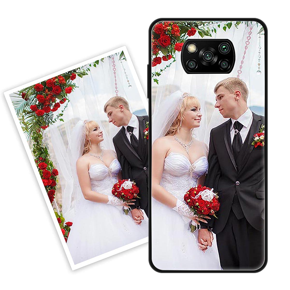 Custodia Personalizzata Per Xiaomi Poco X4 GT Con Foto O Testo - Cover In Vetro Temperato E Bordo TPU - Stampa HD - 4