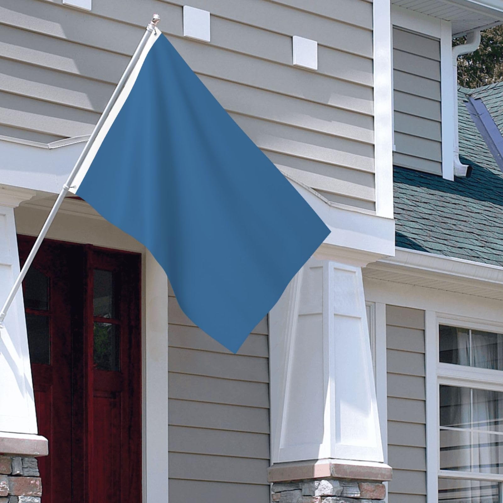 Drapeau extérieur robuste 1,2x1,8m bleu marine de haute qualité avec oeillets - 8