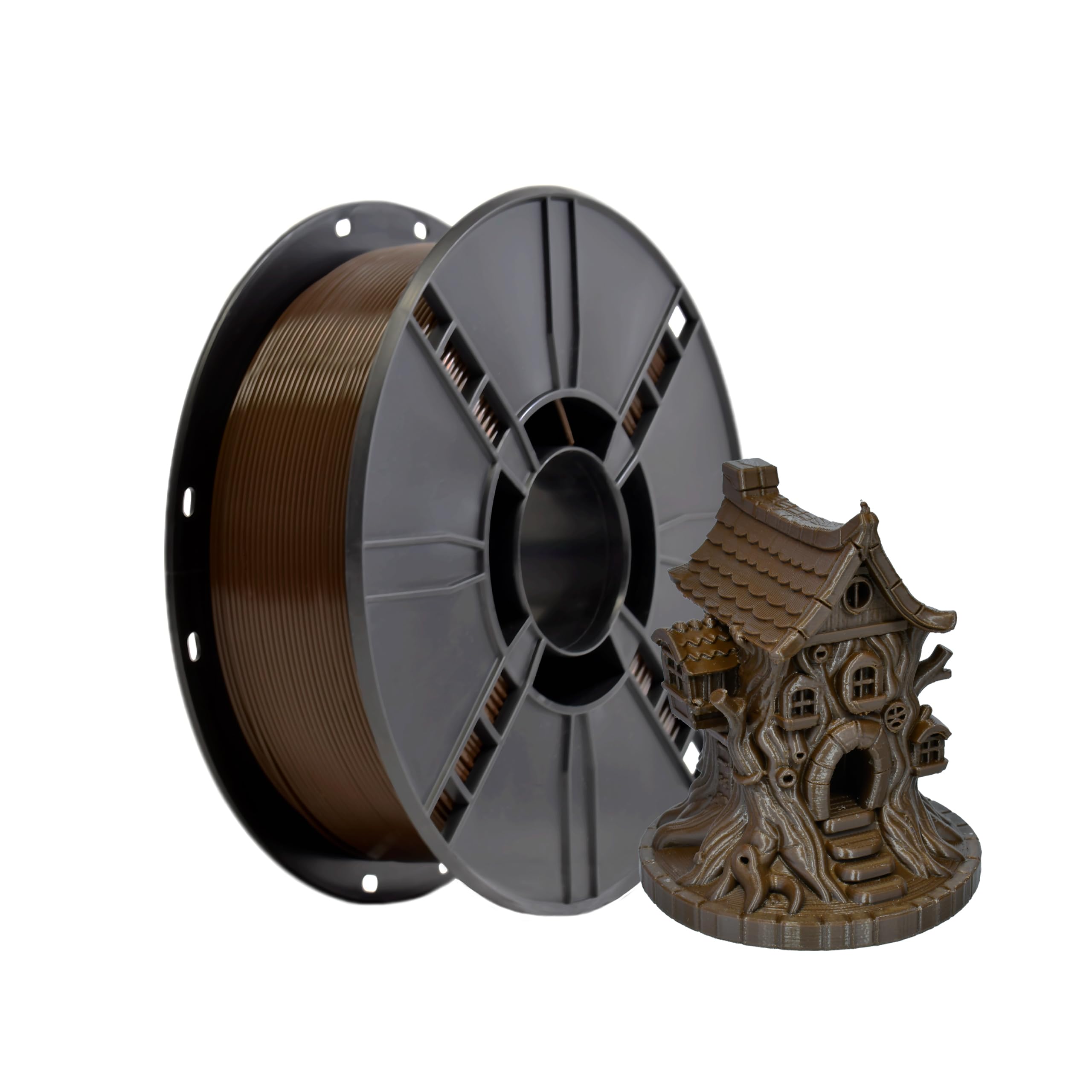 iBOSS PLA Pro Filament 1.75mm Brown 1KG, 3D Printer Filament Dimensional Accuracy +/- 0.02mm, 1kg Cardboard Spool(2.2lbs) 3D Printing Filament Fits for Most FDM 3D Printers