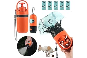 Leash Attachable Dog Pooper Scooper Portable Waste Picker With LED Flashlight