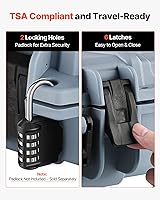 Vista 23 de VEVOR Rifle Case, Rifle Hard Case with 4 Layers Fully-protective Foams, Lockable Hard Gun Case with Wheels, IP67 Waterproof & Crushproof, for Rifles