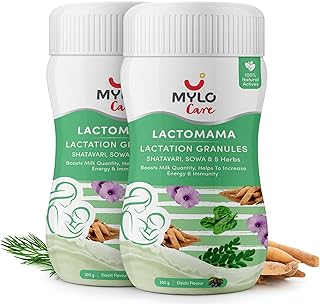 Mylo Lactomama Granules – Lactation Supplement for breastfeeding with Shatavari to Increase Breast Milk (Elaichi flavour- ...
