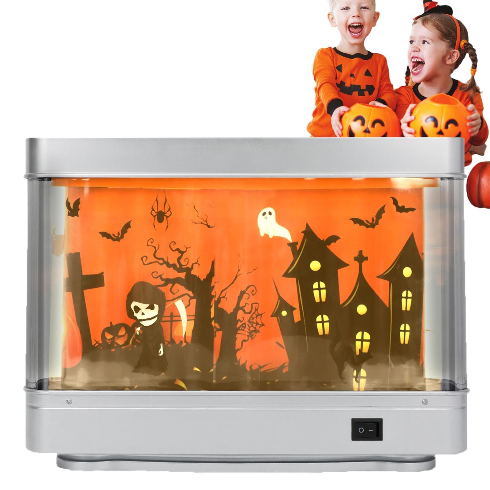 Decorazione per acquario finto a LED, per Halloween, illuminazione a LED