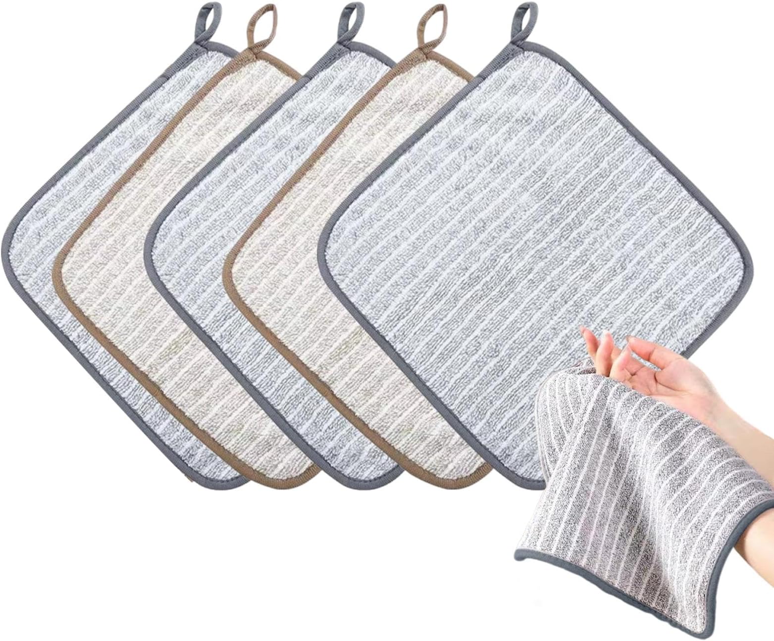 Kitchen Packages Kitchen, 5X Dishwashing Earrings - Microfiber Fabric, Absorbent Quick Drying Towels for Kitchen, Living Room, Bathroom