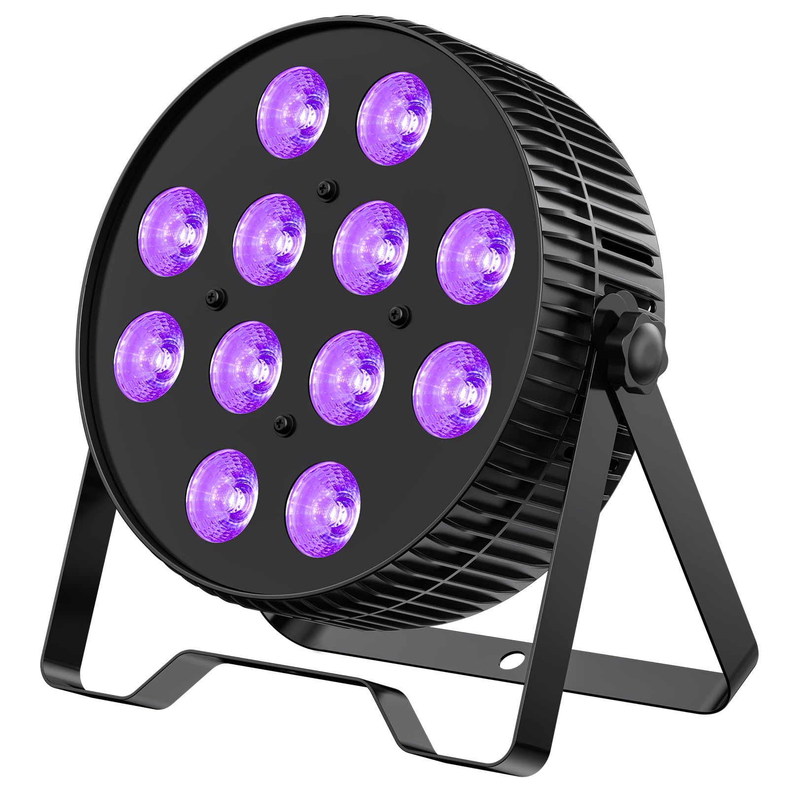 BETOPPER PAR LED 12X18W, Farettore 6-in-1 RGB+Lime+Ambra+UV per Luci DJ con Effetti Wash/Strobe e Uplighting, Controllo DMX512/Attivazione Sonora per Feste, Concerti, Bar, 1PZ