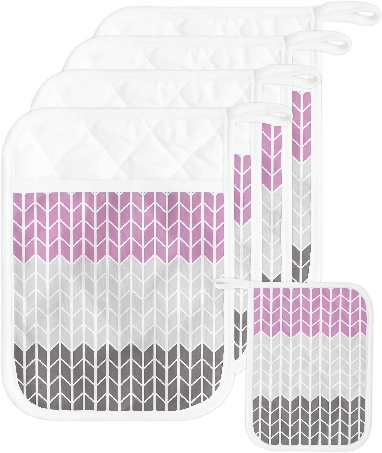 Pot Holders, Herringbone Pot Holder, Heat-Resistant Hot Pockets, Pot Holders for Kitchen, Hot Pads for Kitchen, Kitchen Accessories 5 Pcs Potholders