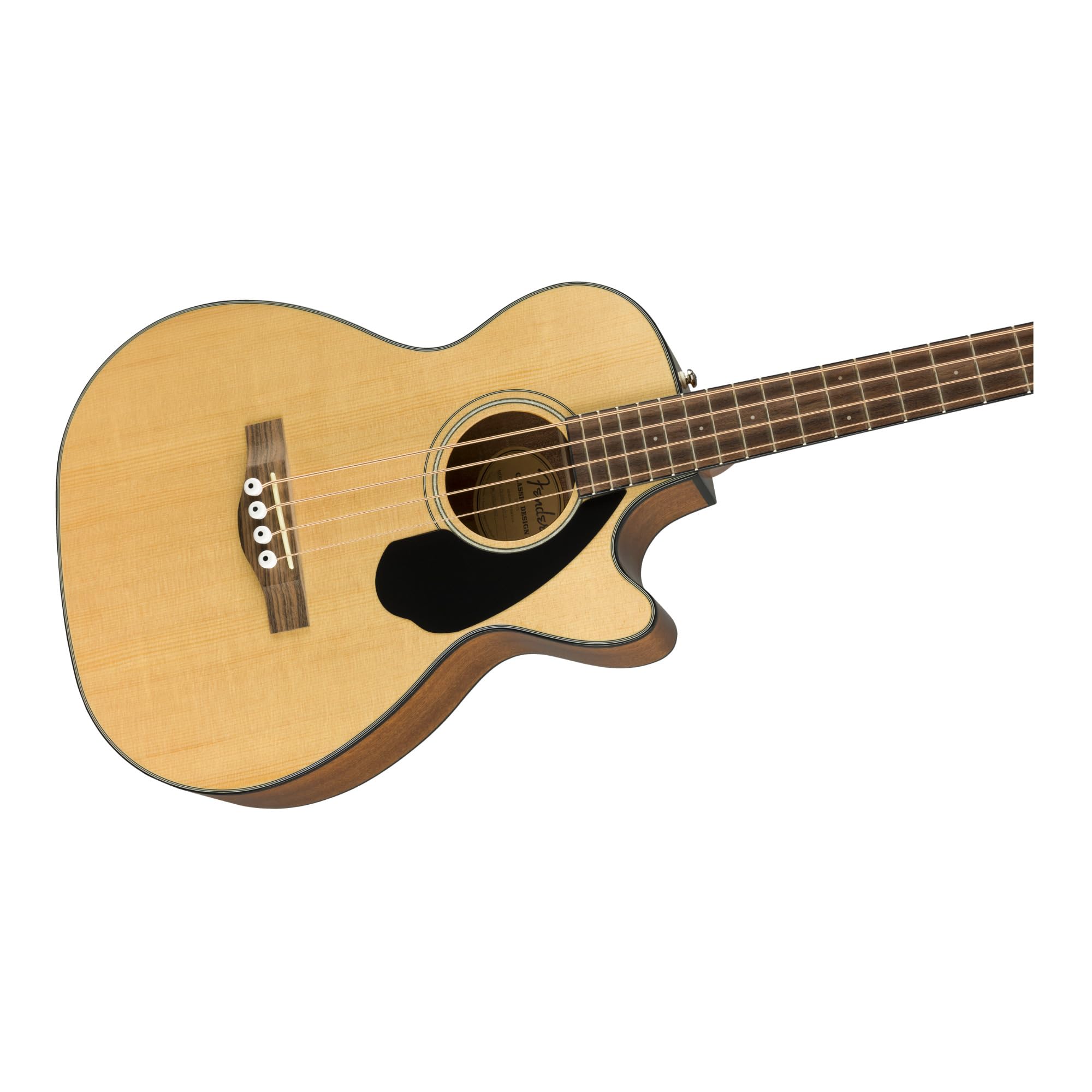 Fender CB-60SCE Acoustic Bass, Walnut Fingerboard, Natural, Comes with Free Virtual Lessons