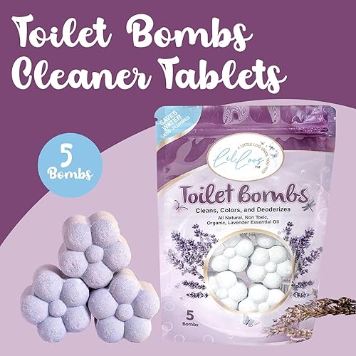 Miniatura 2 de Lil Loos Bombas de inodoro de aceite esencial, frescura de larga duración, ambientador limpio para inodoro, desodorante (5 tabletas)