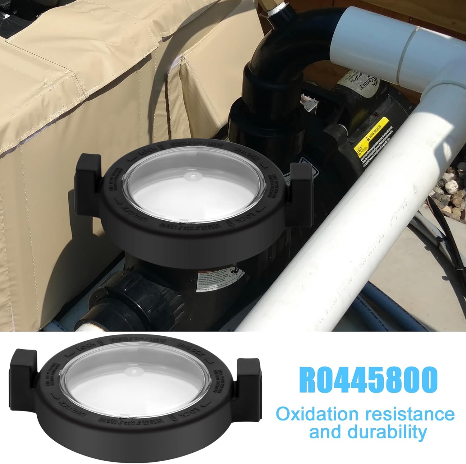 R0445800 Pool Pump Lid for Zodiac Jandy Stealth, Waterfall Series Pump Also Compatible with Zodiac Jandy ePump Variable Speed Pump and Spa Pumps-Model JEP，SHPF, SHPM, SWF…