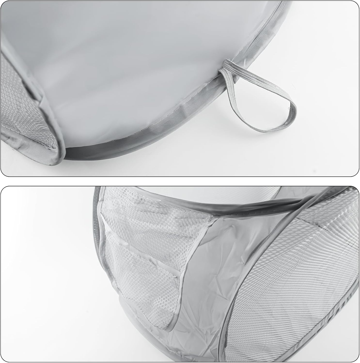 4 Piece Popup Mesh Laundry Basket Durable Handles Collapsible Laundry Baskets Foldable Clothes Pastic Hamper for Laundry Room College Dorm