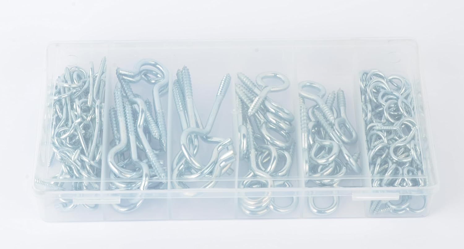 Brüder Mannesmann M60051 151-Piece Screw Hook/Ring Screw Assortment