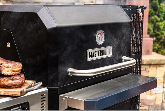 Masterbuilt MB20041320 Gravity Series 1050 Outdoor Digital Charcoal Barbecue Griddle + Grill + Smoker, Portable, Built-in Thermometer Gauge in Black