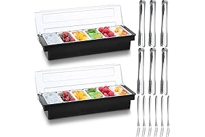 Keep Your Garnish Game Strong with Our Dandy Six Container Bar!