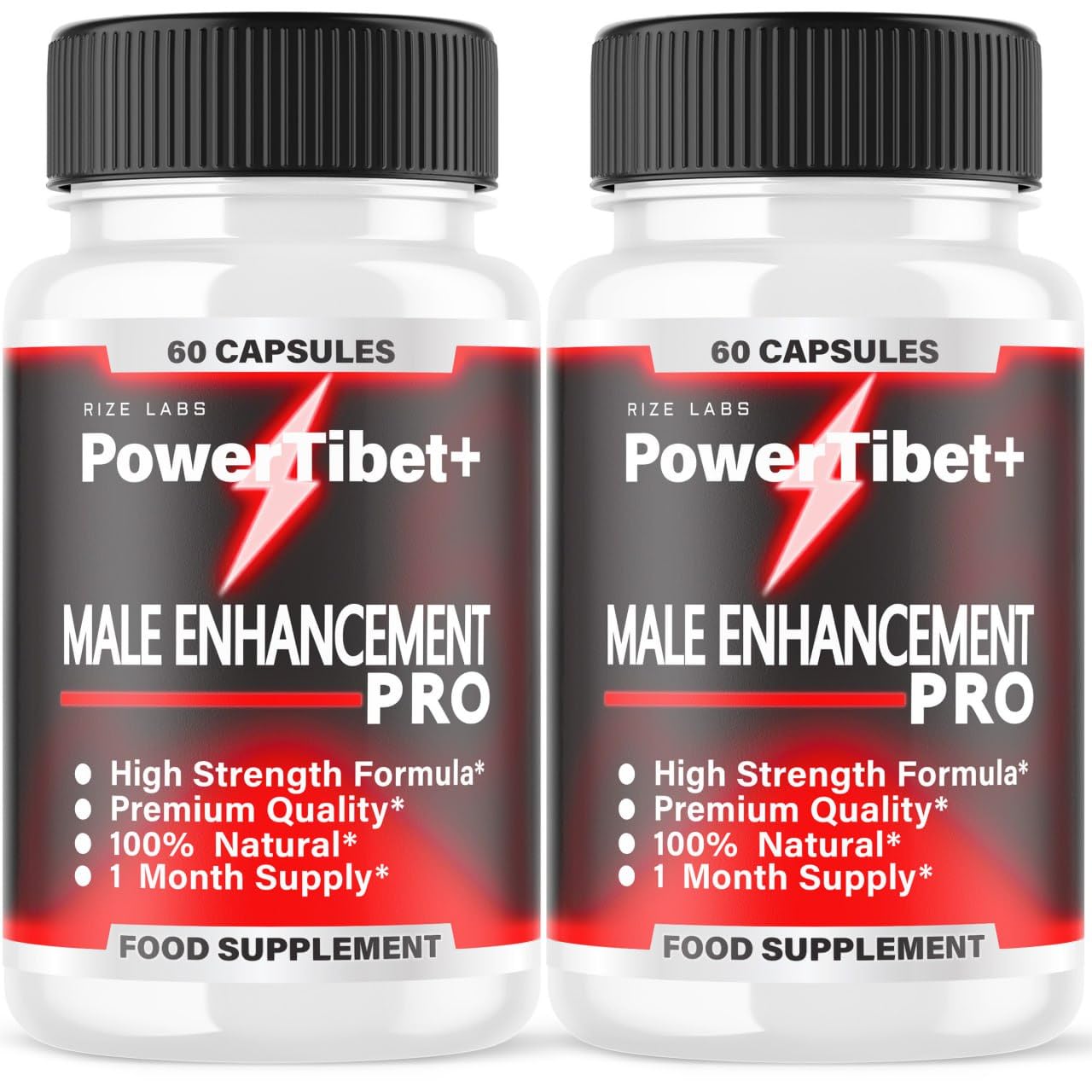 Power Tibet+ Male Supplement, Capsules for Men, Maximum Strength Formula, Advanced Pill for Muscle Strength (120 Capsules) (Pack of 2)