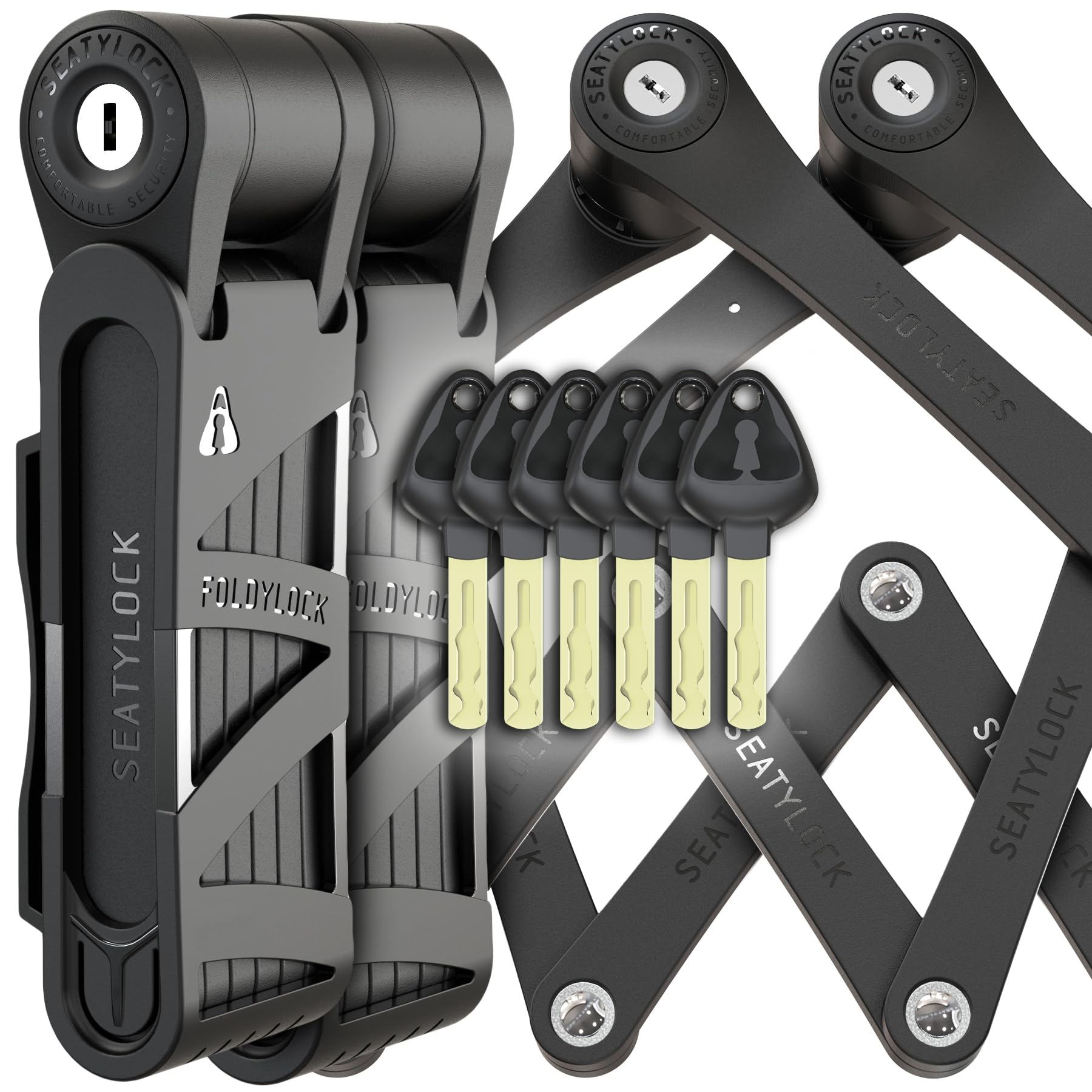 Amazon.com: Seatylock FoldyLock Compact Folding Bike Locks - Set