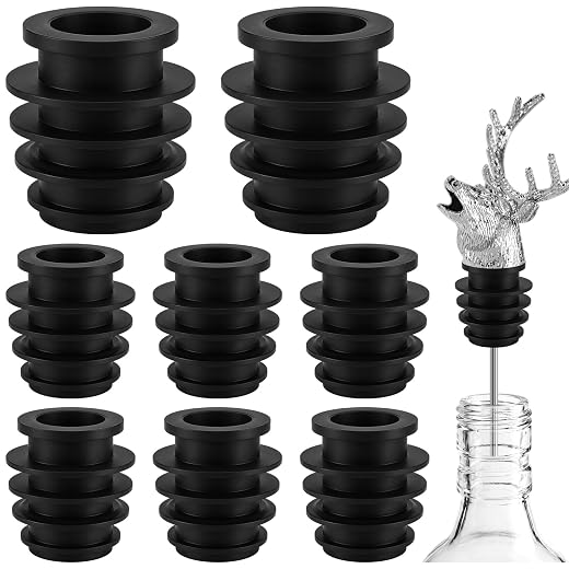 8 Pack Silicone Wine Pourer Replacement Sleeves