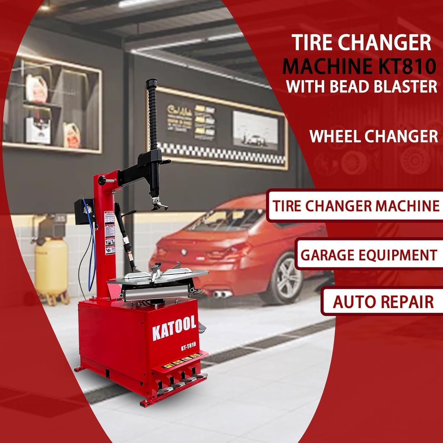 KATOOL 2.0HP Tire Changer Machine Combo Bead Blaster Tire Machine Wheel Balancer Machine Tire Changer Wheel Changers Machine (Combo)