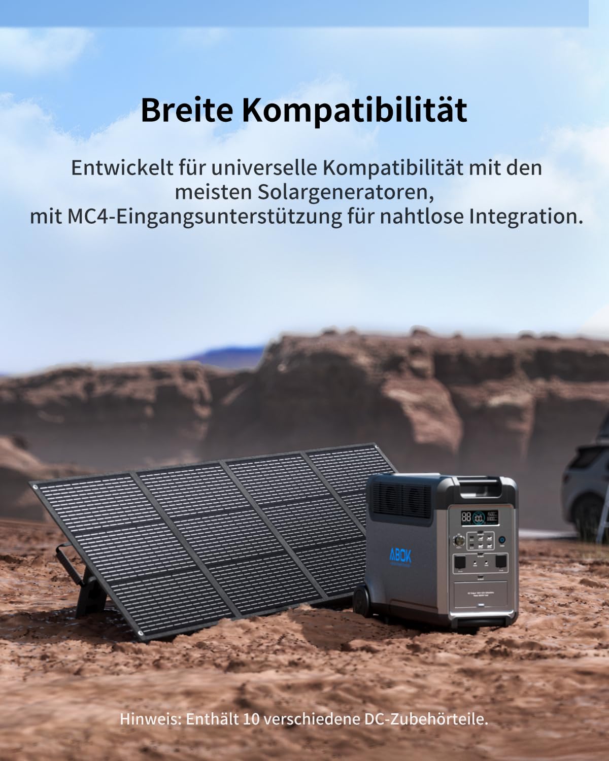 ABOK Asp200 200W faltbares Solarpanel für Powerstation, Camping & Wohnmobil | Tragbares Solarmodul für Solargenerator, Outdoor-Notstromversorgung, ideal für Camping, Wohnmobil, Garten und Off-Grid-Strom