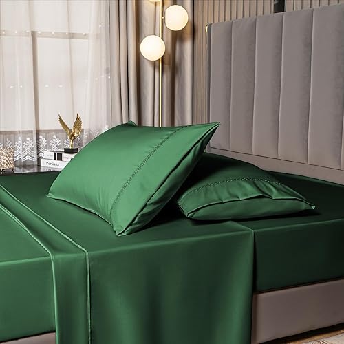 Miniatura 7 de MCO Bedding Queen Bed Sheets Set - Rayon Derived from Bamboo Sheets - Cooling Breathable Bedding Set with 16" Deep Pocket (4 Pieces, Queen, Forest