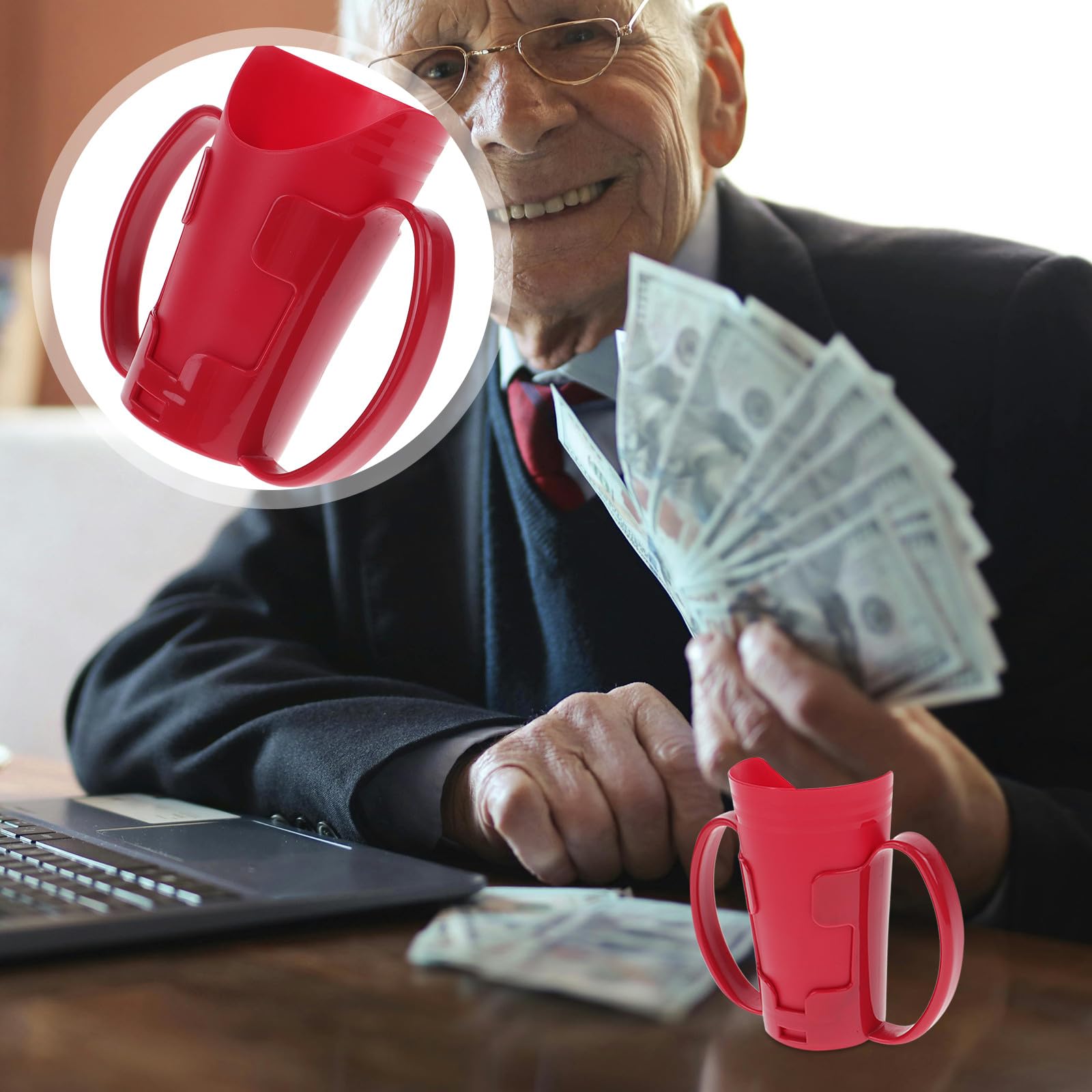 Vaso para Ancianos Diseño Inclinado y Ligero de Plástico, Taza Práctica Antiderrame para Pacientes y Mujeres Embarazadas en Cuidado Diario