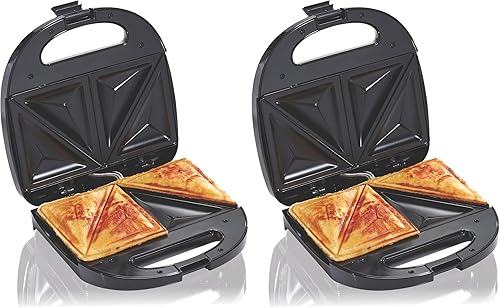 Hamilton Beach Parrilla eléctrica sellada para sándwiches con platos antiadherentes sin PFAS, hace tostadas francesas rellenas, tortillas, compacta