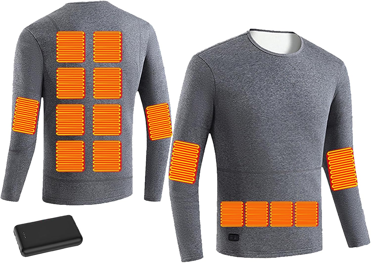 Electric Heated Thermal Underwear with Battery, Men Women Smart Heating Underwear Shirts and Bottoms, Winters Outdoor