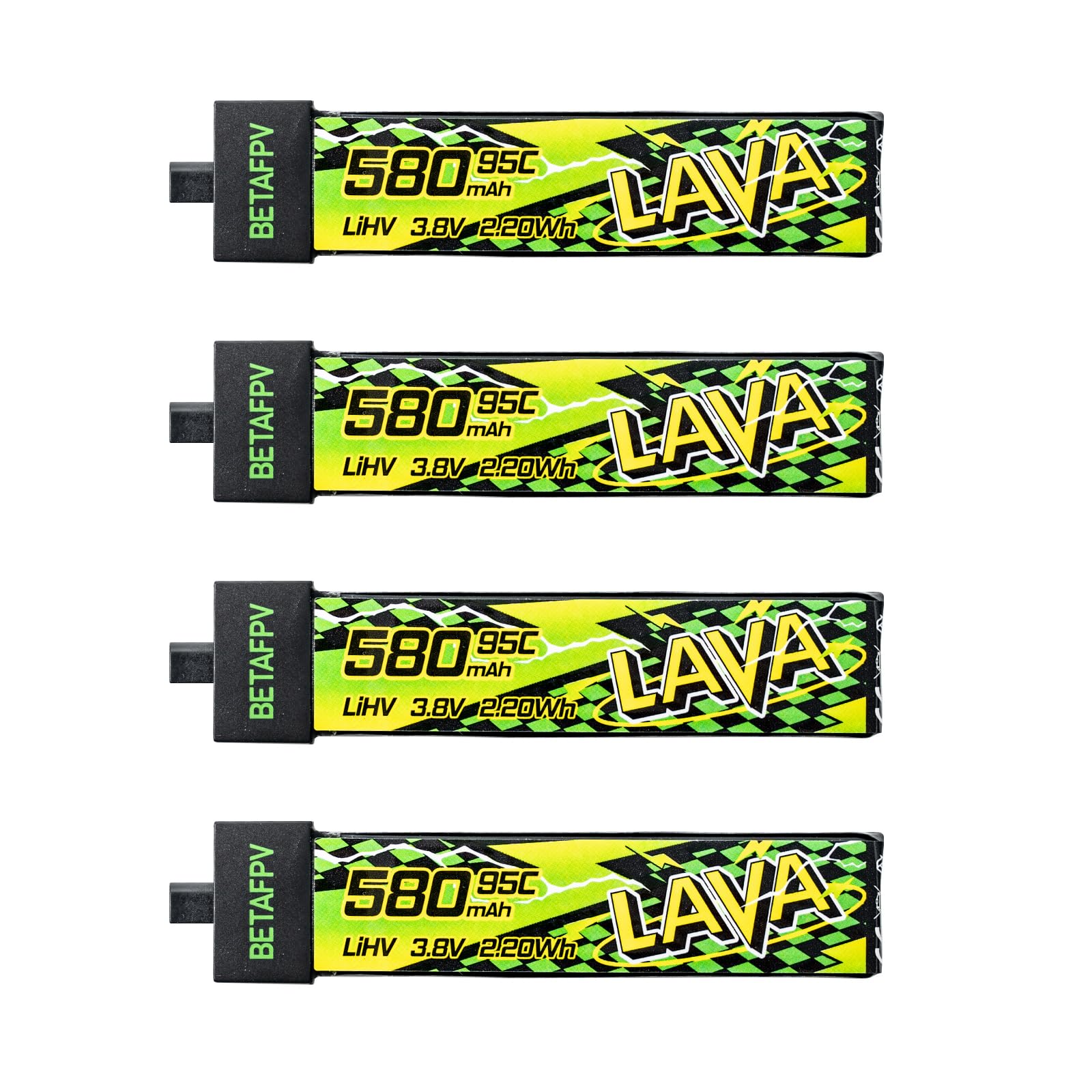 BETAFPV LAVA II 3S 580mAh 95C バッテリー 4本 Amazon.com: BETAFPV 4pcs Lava II 1S 580mAh Battery 3.8V 95C LiHV