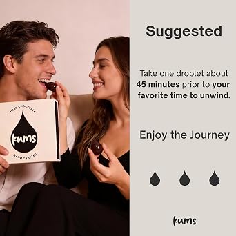 Kums Dark Chocolate Tabs for Couples (1 Box) Premium Dark Tab Chocolate for Men & Women | Vegetarian Delight Ideal for a Delightful Experience