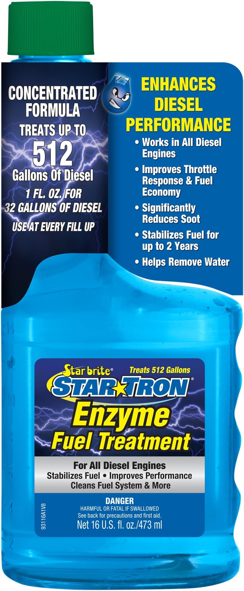 STAR BRITE Tron Enzyme Diesel Fuel Treatment 16 oz. Super Concentrated Formula