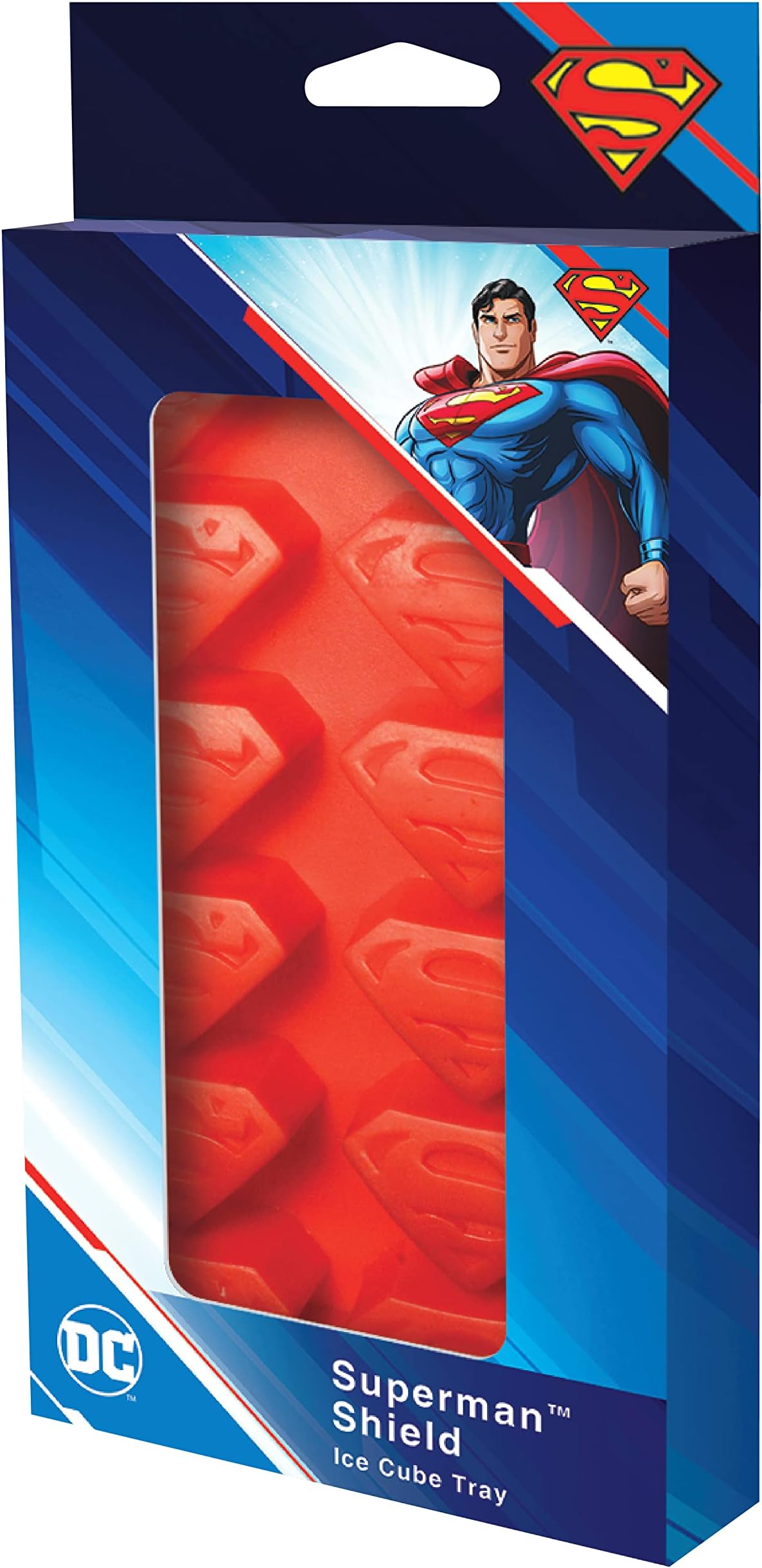 ICUP Superman Ice Cube Tray, 8.5 x 4.5 x .9, Red