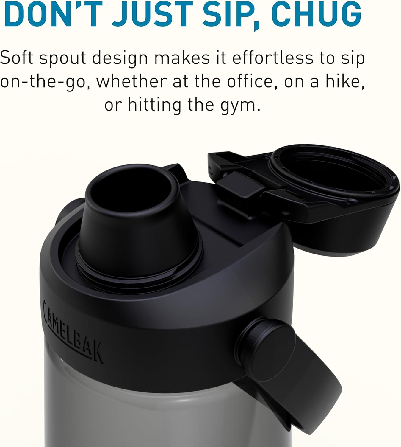 CamelBak Thrive Chug Tritan Renew Water Bottle Charcoal, 25oz - Image 6