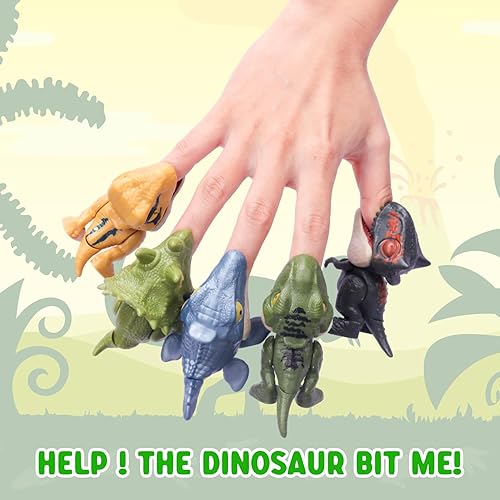 Miniatura 5 de Dinosaurios coleccionables de 6 piezas para exhibir, divertidos juguetes de dinosaurio para niños de 3 años en adelante, regalo de cumpleaños,
