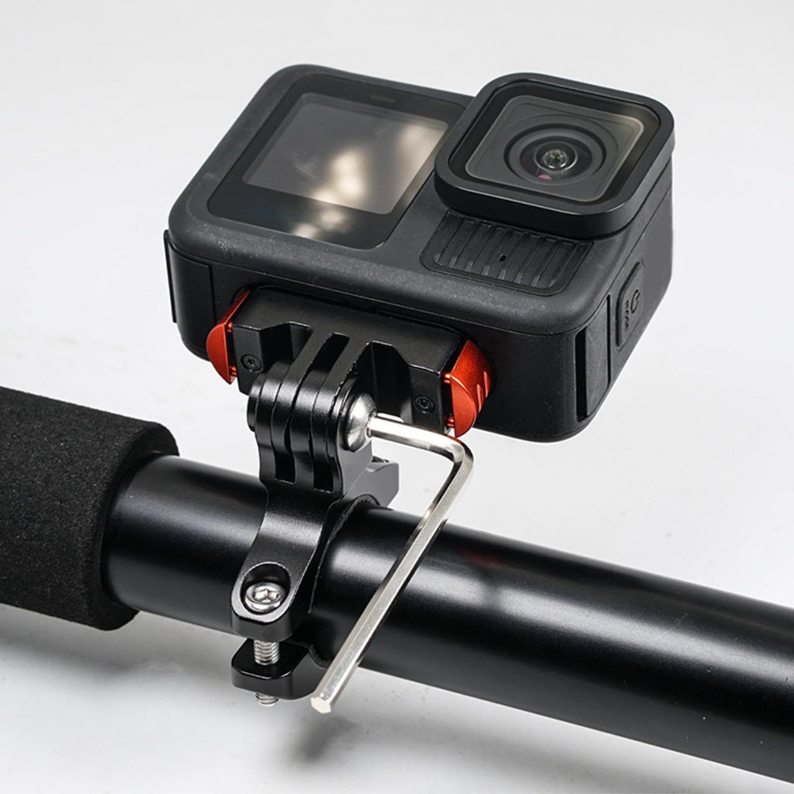 Abrazadera universal para bicicleta de desmontaje rápido con 180 360 rotaciones de amortiguación ajustables para los últimos modelos de cámara de acción