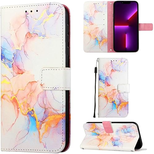Funda para Vivo V21 4G, Funda para Vivo V21 5G V2050 V2066 V2108 PU Funda de cuero con tapa para soporte Blanco