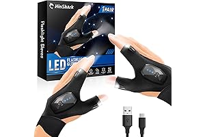 Gifts for Men, Stocking Stuffers for Adults: LED Flashlight Gloves