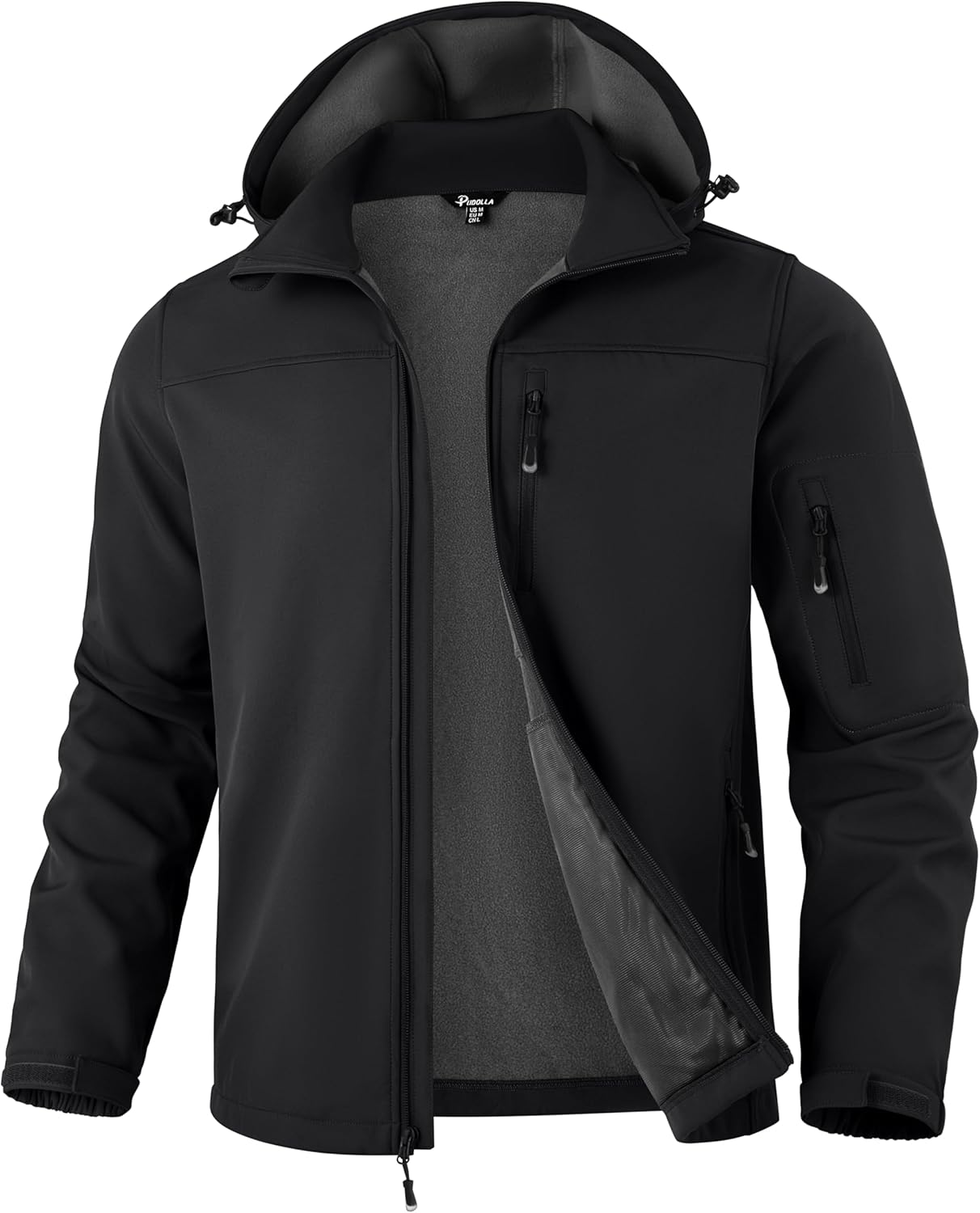 Pudolla Men’s Softshell Jacket Fleece Lined Water Resistant Hooded Winter Coats for Men Outdoor Work Hiking with Pockets Pudolla Men’s Softshell Jacket Fleece Lined Water Resistant Hooded Winter Coats for Men Outdoor Work Hiking with Pockets