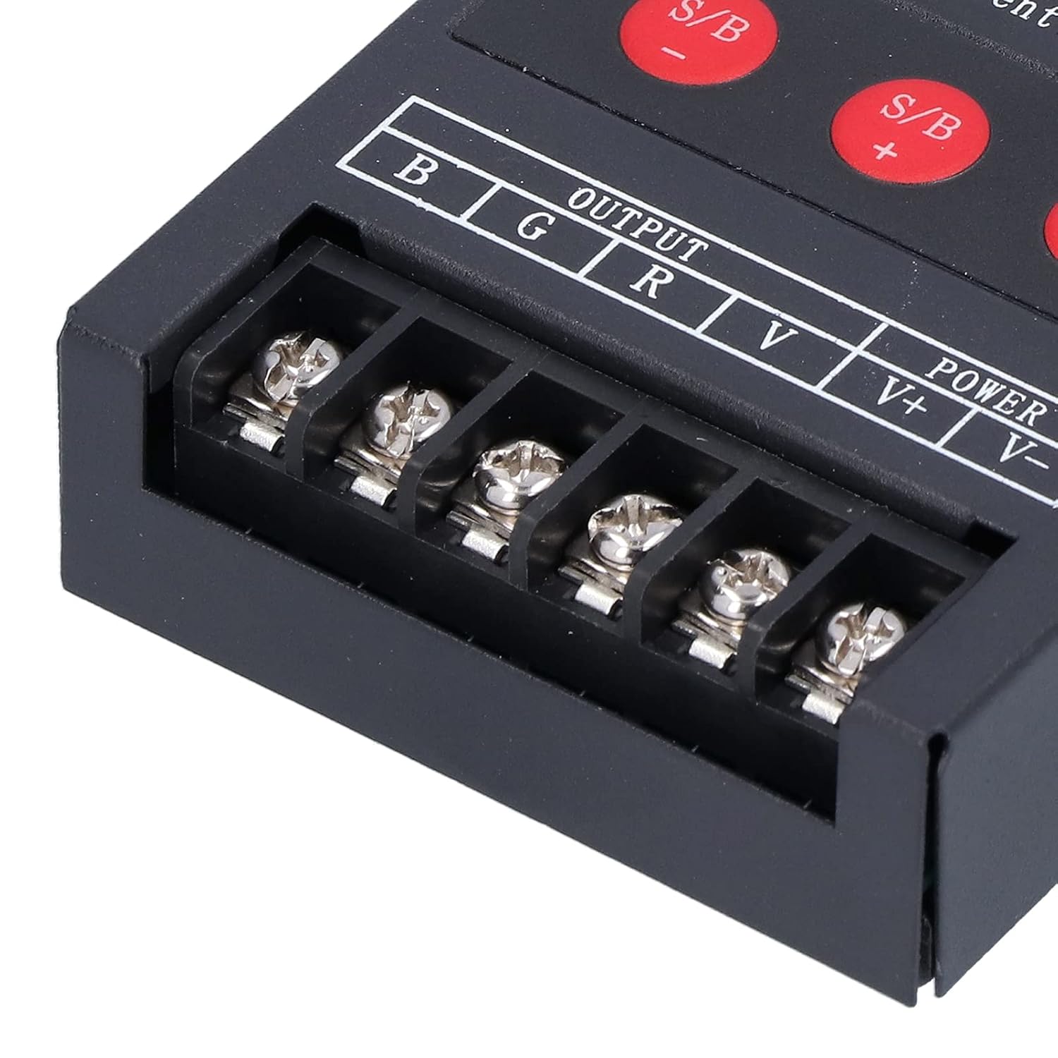 Hilitand 5V‑12V‑24V RGB LED Controller, PWM Digital LED Controller for Colorful Strip Light Project with Remote Control