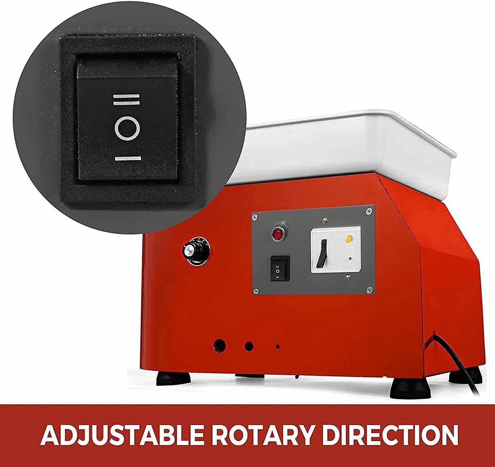 Máquina formadora de cerámica, rueda eléctrica para arte y manualidades de arcilla, potencia de 350 W, 25 cm de diámetro, herramienta ideal para artistas profesionales y aficionados de la cerámica