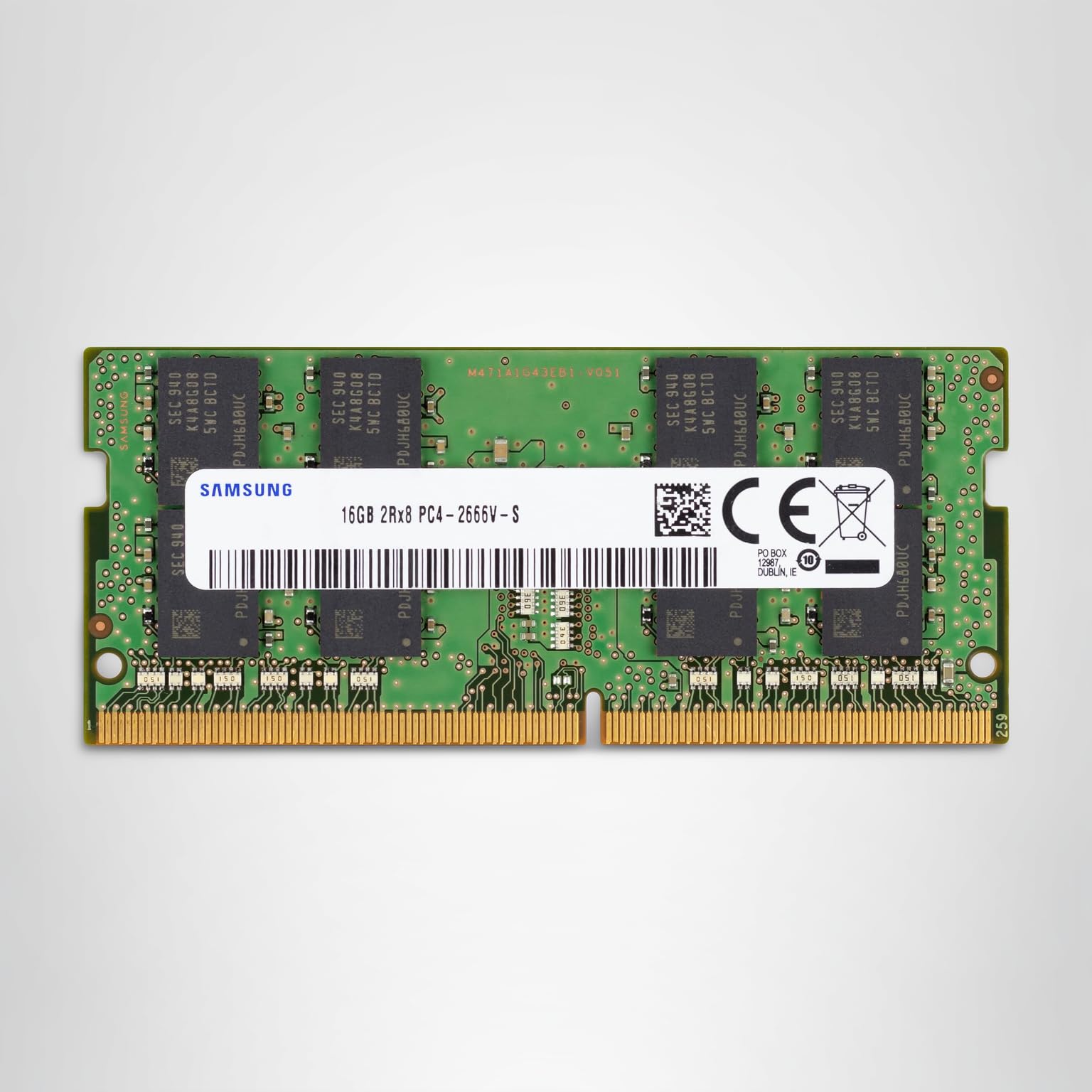 Samsung 16GB DDR4 2666MHz PC4-21300 (PC4-2666V) CL19 SODIMM 2Rx8