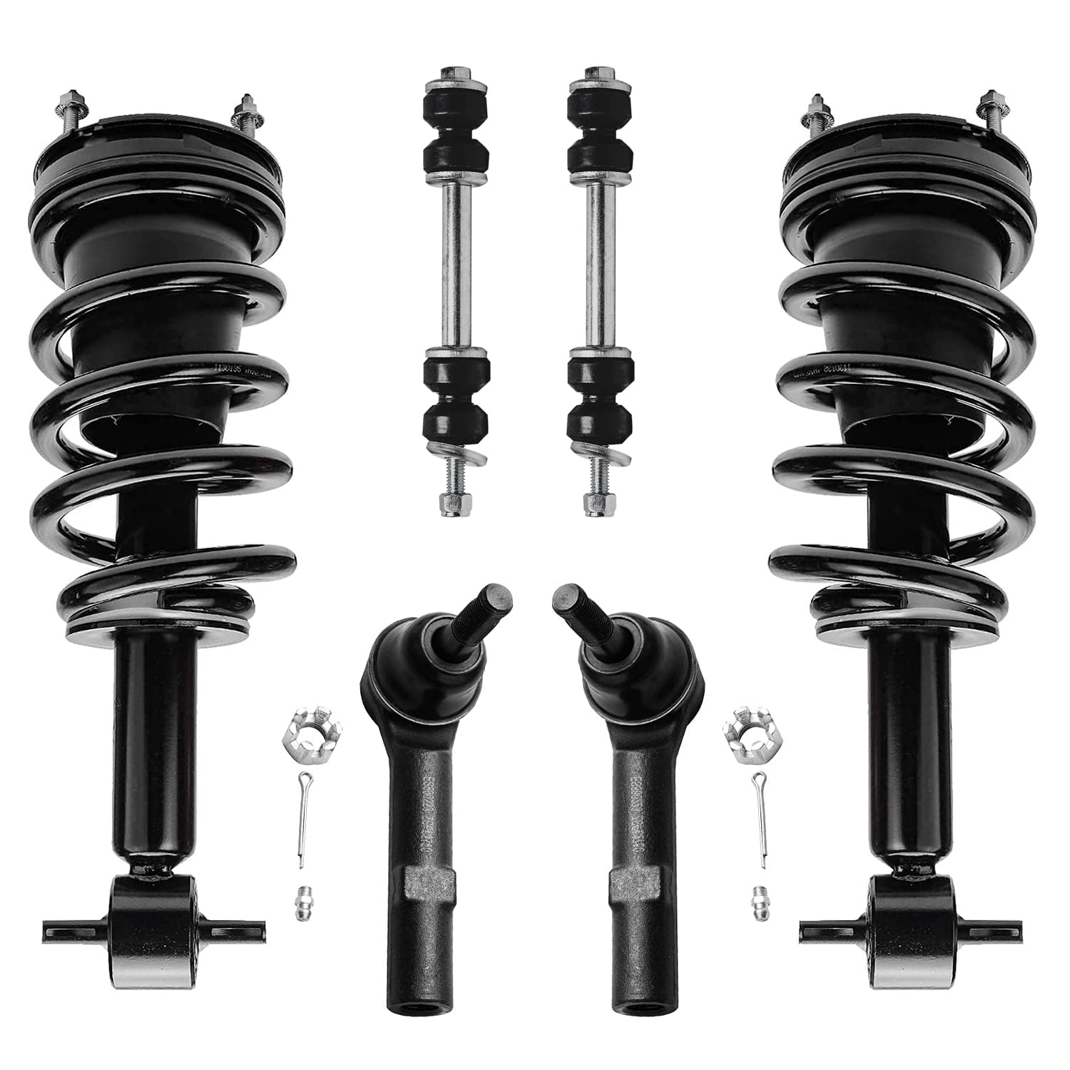 Detroit Axle - Front 6pc Struts Kit for 2007-2013 Chevrolet Silverado 1500