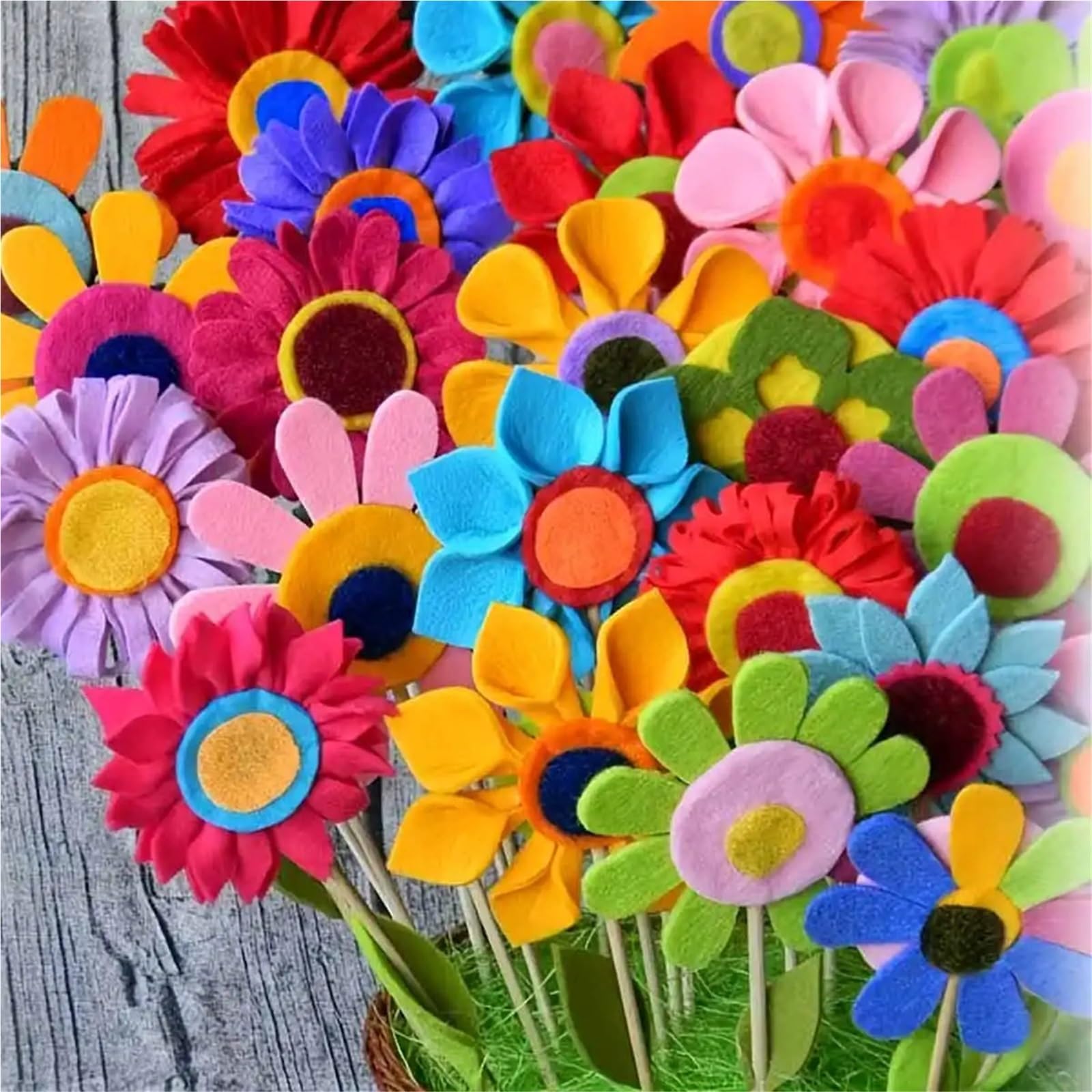 40 Stück Filzstoffstücke, mehrfarbig, DIY-Prozessblock für DIY Patchwork