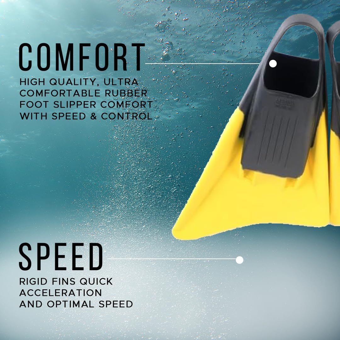 RIP Palmes de natation asymétriques Pro avec queue de dauphin – Flottant! – BodySurf, Bodyboard, plongée – Intermédiaire à avancé – Niveau de compétition – Confort avec vitesse et contrôle