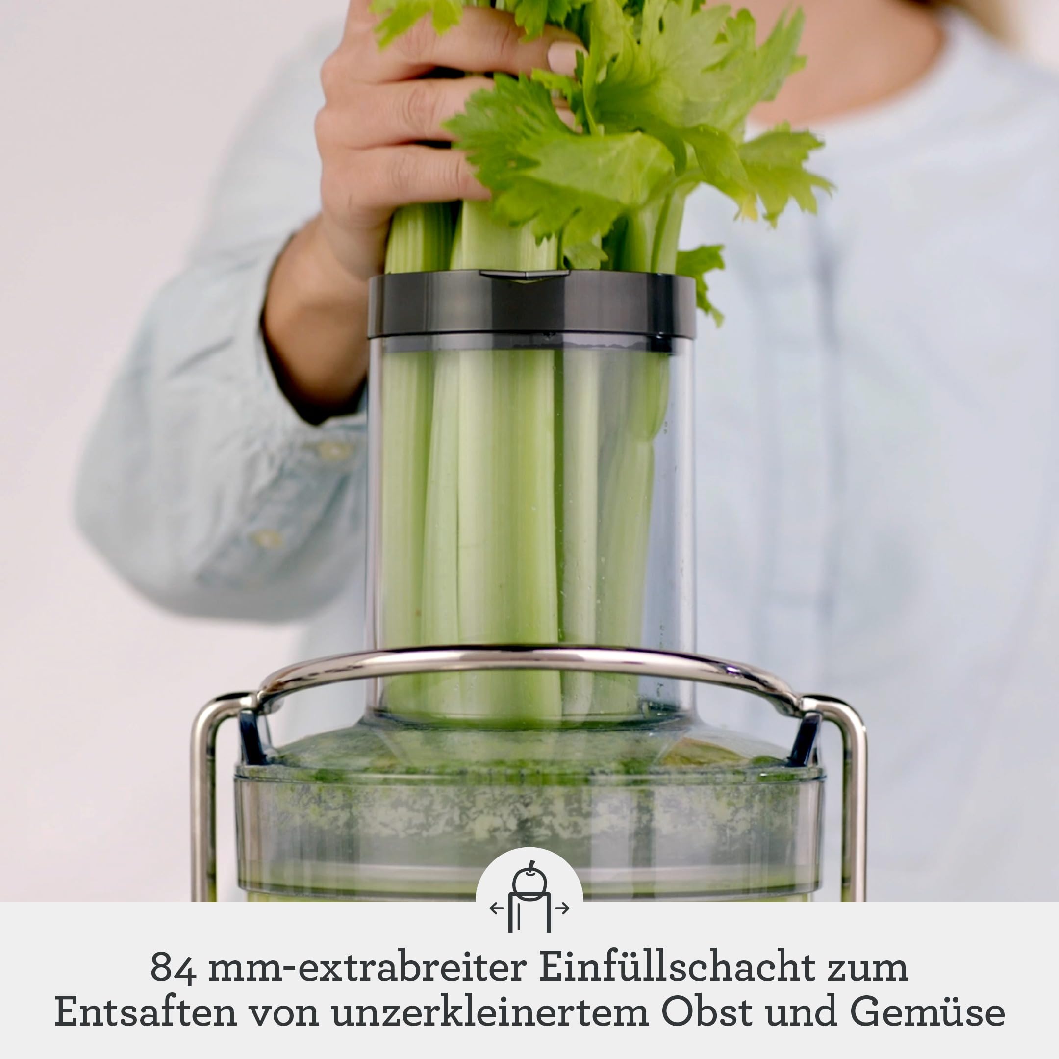 Sage - The Nutri Juicer Cold - Entsafter für Obst und Gemüse - Cold-Spin-Technologie, Hohe Saftausbeute, Extrabreiter Einfüllschacht, Einfach zu Reinigendes Sieb, 1250W Motor, 2L Saftkrug - Silber
